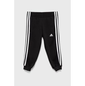 Dětské tepláky adidas H65796 černá barva, s aplikací