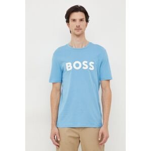 Bavlněné tričko BOSS BOSS CASUAL s potiskem