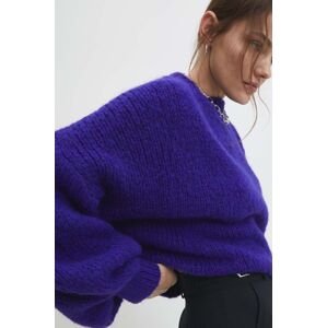Vlněný svetr Answear Lab fialová barva, hřejivý
