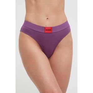 Kalhotky HUGO fialová barva, 50515335