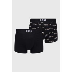 Boxerky BOSS 2-pack pánské, černá barva