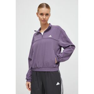 Tréninková mikina adidas Performance Training Essentials fialová barva, IS3972