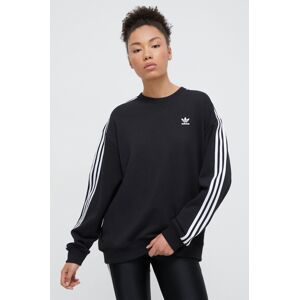 Mikina adidas Originals dámská, černá barva, s aplikací, IU2423