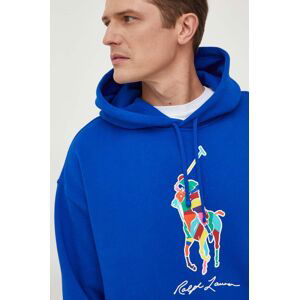 Mikina Polo Ralph Lauren pánská, s kapucí, s potiskem