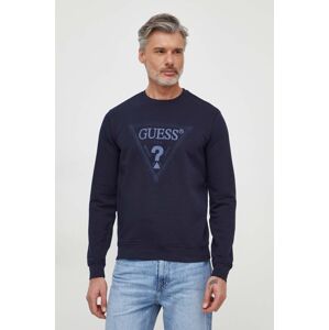 Mikina Guess pánská, tmavomodrá barva, s aplikací, M4RQ15 KBK32