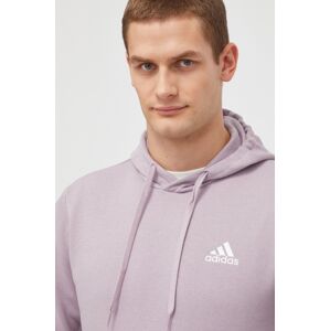 Mikina adidas pánská, růžová barva, s kapucí, hladká, IN0328