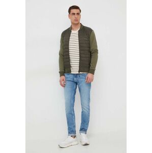 Mikina Pepe Jeans Redditch pánská, zelená barva, hladká