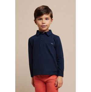 Dětské bavlněné tričko s dlouhým rukávem Mayoral tmavomodrá barva