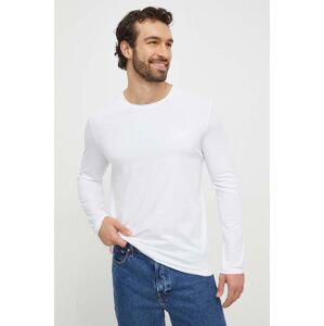 Tričko s dlouhým rukávem BOSS bílá barva