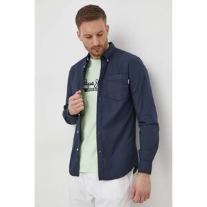 Košile Pepe Jeans Prince tmavomodrá barva, regular, s límečkem button-down