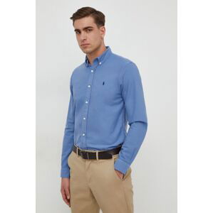 Bavlněná košile Polo Ralph Lauren slim, s límečkem button-down