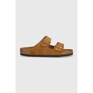 Semišové pantofle Birkenstock Arizona hnědá barva, 1027082