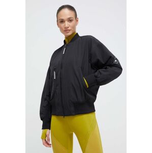 Bomber bunda adidas by Stella McCartney černá barva, přechodná, oversize, IP1370