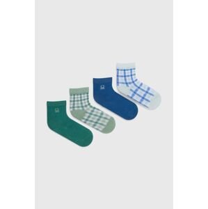 Dětské ponožky United Colors of Benetton 4-pack zelená barva