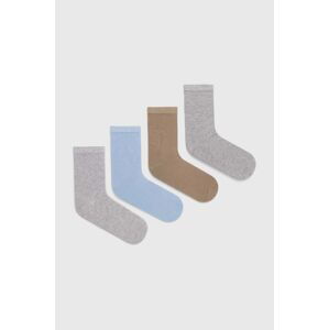 Dětské ponožky United Colors of Benetton 4-pack šedá barva