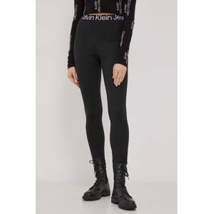 Legíny Calvin Klein Jeans dámské, černá barva, hladké, J20J222601