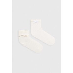 Kojenecké ponožky United Colors of Benetton 2-pack bílá barva