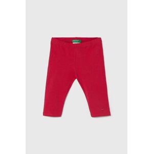 Dětské legíny United Colors of Benetton růžová barva, hladké
