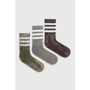 Ponožky adidas 3-pack zelená barva, IQ4151