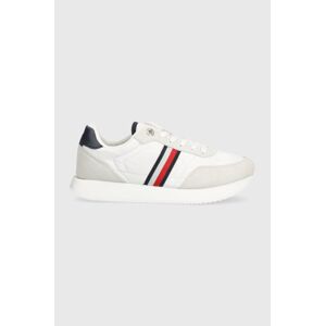 Sneakers boty Tommy Hilfiger ESSENTIAL RUNNER GLOBAL STRIPES bílá barva, FW0FW07831