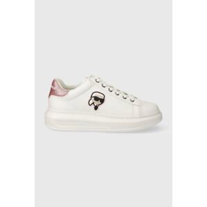 Kožené sneakers boty Karl Lagerfeld KAPRI bílá barva, KL62530N