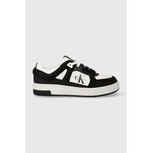 Sneakers boty Calvin Klein Jeans BASKET CUPSOLE LOW MIX ML FAD černá barva, YW0YW01301