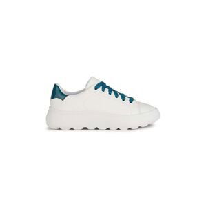 Kožené sneakers boty Geox D SPHERICA EC4.1 B bílá barva, D35TCB08502C1392
