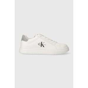 Dětské sneakers boty Calvin Klein Jeans bílá barva