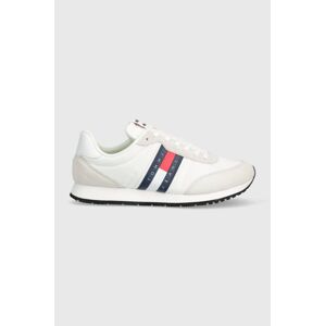 Sneakers boty Tommy Jeans TJM RUNNER CASUAL ESS bílá barva, EM0EM01351