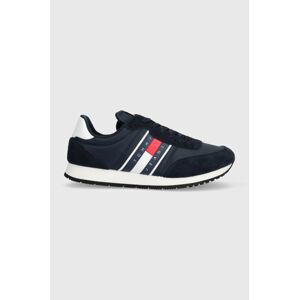 Sneakers boty Tommy Jeans TJM RUNNER CASUAL ESS tmavomodrá barva, EM0EM01351