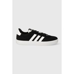 Semišové sneakers boty adidas COURT černá barva, ID6278