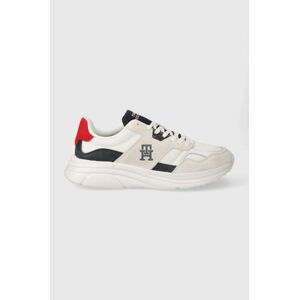 Sneakers boty Tommy Hilfiger MODERN RUNNER LTH MIX bílá barva, FM0FM04878