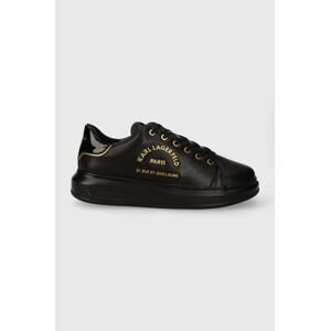 Kožené sneakers boty Karl Lagerfeld KAPRI MENS černá barva, KL52539
