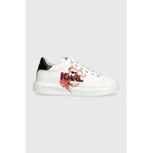 Kožené sneakers boty Karl Lagerfeld KAPRI MENS CNY bílá barva, KL95524F