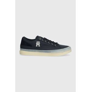 Tenisky Tommy Hilfiger TH HI VULC STREET LOW MIX pánské, tmavomodrá barva, FM0FM04951