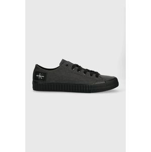 Tenisky Calvin Klein Jeans SKATER VULC LOW LACEUP CS ML DIF pánské, černá barva, YM0YM01022