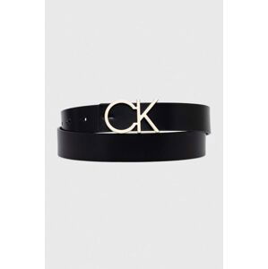 Oboustranný kožený pásek Calvin Klein dámský, černá barva, K60K608781