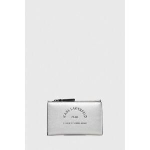 Peněženka Karl Lagerfeld stříbrná barva