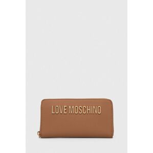 Peněženka Love Moschino hnědá barva