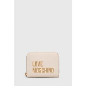 Peněženka Love Moschino béžová barva