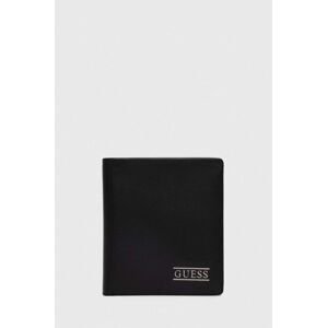 Kožená peněženka Guess NEW BOSTON černá barva, SMNEBR LEA22