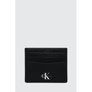 Kožené pouzdro na karty Calvin Klein Jeans černá barva