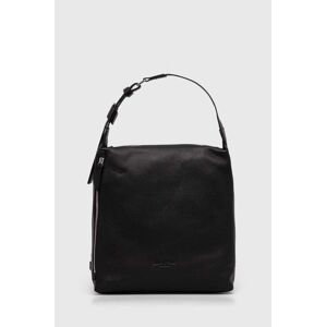 Kožený batoh Marc O'Polo dámský, černá barva, malý, hladký