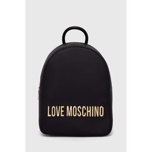 Batoh Love Moschino dámský, černá barva, malý, s aplikací