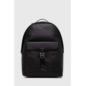 Kožený batoh Tommy Hilfiger pánský, černá barva, velký, hladký