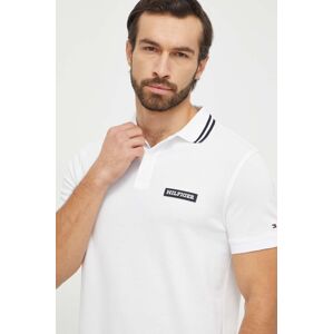 Polo tričko Tommy Hilfiger bílá barva