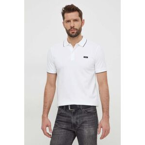 Polo tričko Calvin Klein bílá barva