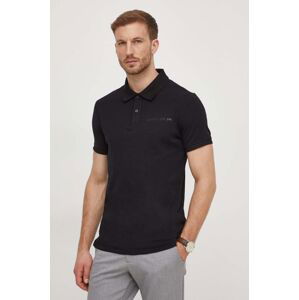 Polo tričko Guess NOLAN černá barva, M4RP66 KBL51