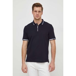 Bavlněné polo tričko Armani Exchange tmavomodrá barva, 3DZFLH ZJM5Z