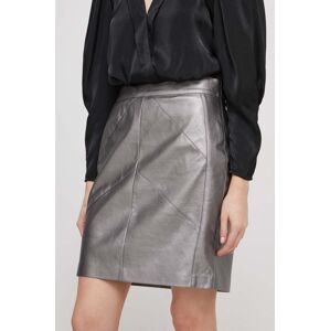 Sukně Dkny stříbrná barva, mini, pouzdrová, P3JNUV09